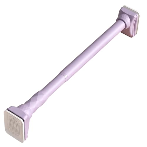 BgnEhRfL Kleiderstangen, Kein Bohren Duschvorhangstange Hochleistungs-verstellbare Spannstange Teleskop-Vorhangstange(Purple,260-350cm) von BgnEhRfL