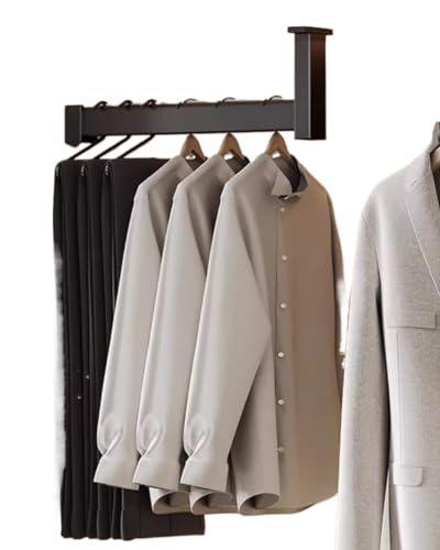 BgnEhRfL Kleiderstangen, Kleiderstange, L-förmige, Unterschrank-Kleiderbügel-Rohrset mit Endstützen(70cm/27.6in/2.3ft Black) von BgnEhRfL