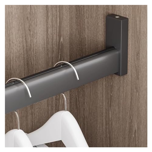 BgnEhRfL Kleiderstangen, Kleiderstangen for Aufhängen von Kleidung, Robustes Kleideraufbewahrungs-Hängegestell aus Aluminium(Gray1,L 60cm/23.6inch Gray1) von BgnEhRfL