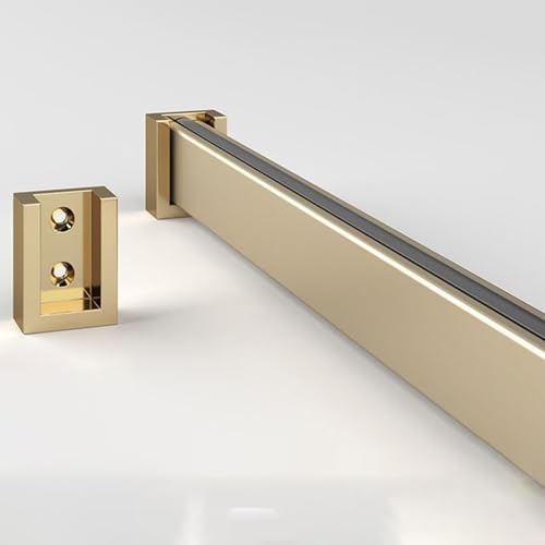 BgnEhRfL Kleiderstangen, Robuste Kleiderstangenhalterungen, abnehmbare Kleiderstange for Aufhängen, Kleiderschrank/Schuhschrank(Gold,52in/132cm) von BgnEhRfL
