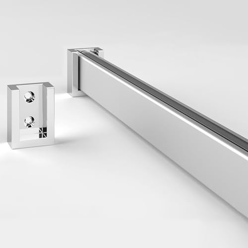 BgnEhRfL Kleiderstangen, Robuste Kleiderstangenhalterungen, abnehmbare Kleiderstange for Aufhängen, Kleiderschrank/Schuhschrank(Silver,24in/61cm) von BgnEhRfL