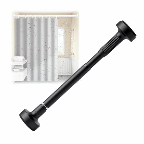 BgnEhRfL Kleiderstangen, Spannstange, verstellbare Spannvorhangstange, Duschvorhangstange, Spannvorhangstange(Black,0.5-0.8m) von BgnEhRfL