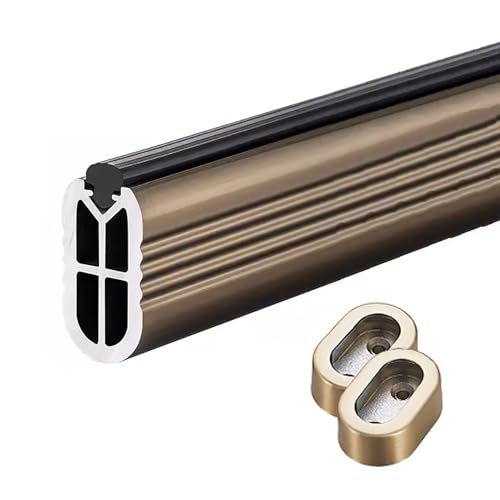 BgnEhRfL Kleiderstangen, Wandmontierte Kleiderstangenhalter for den Kleiderschrank mit Endstütze-(Ligjt Grey,120cm/3.9ft) von BgnEhRfL