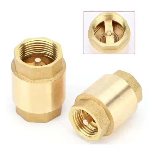 BgnEhRfL Messing-Rohrverschraubungen 1pc NPT Messing Rückschlagventil Innengewinde Inline-Feder for Wasserkontrolle(0.75 Inch) von BgnEhRfL