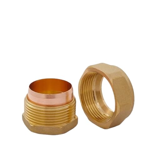 BgnEhRfL Messing-Rohrverschraubungen Innengewinde Messing Rohr Sechskantkopf Endkappe Passend Schnellverbinder Messing Wasserhahn Adapter(for 42mm Pipe) von BgnEhRfL