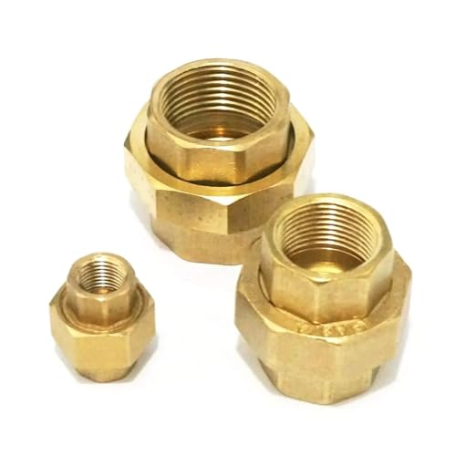 BgnEhRfL Messing-Rohrverschraubungen Weibliche Messing Hex Rohr Union Fitting Anschluss Adapter Abnehmbare(2 Inch) von BgnEhRfL