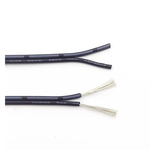 Draht, elektronischer Draht, Draht Elektrisches Kupferkabel 28 26 24 22 20 18 16 AWG LED-Streifenlampen-Beleuchtungskabel PVC-Verlängerungskabel Weiß Schwarz Rot UL2468(BK-WH,10M-26AWG) von BgnEhRfL