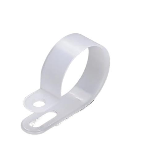 Kabelklammern, 100PCS Kunststoff Kabel Clips R-Typ Schlauch Befestigungen Nylon Clamp Mount Fix Hardware Fitting Draht Management(5.3MM) von BgnEhRfL