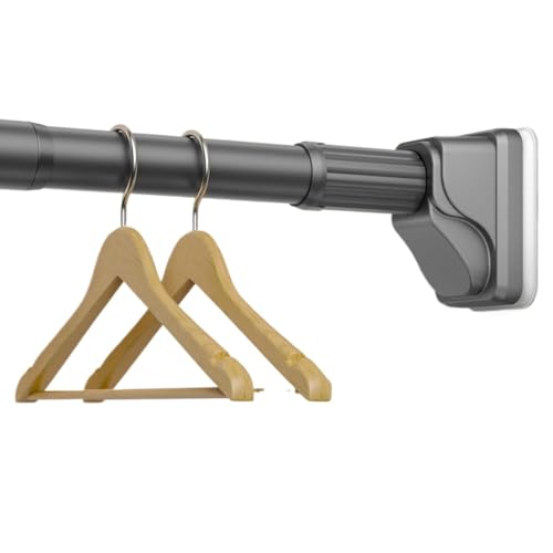 Kleiderstangen, Duschvorhangstange, ausziehbare Gardinenstange ohne Bohren, einstellbare Spannung for Badezimmer, Küche und Tür(Gray,3.1-4.0M) von BgnEhRfL