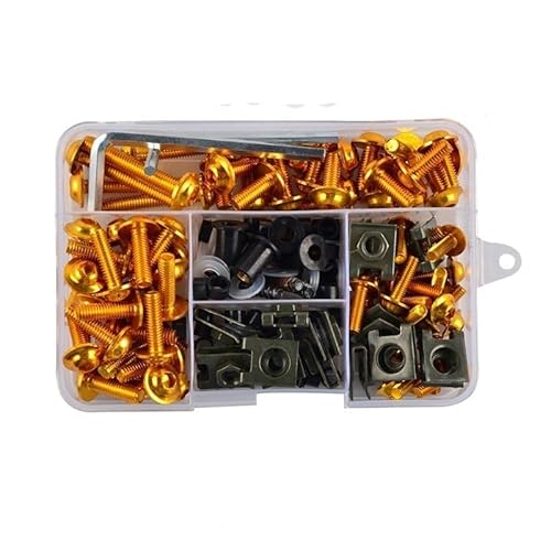 Muttern, Eisenwarenmuttern, CNC-Legierung M6 M5 Verkleidungsschrauben Kit Karosserieschrauben Mutter(Gold d) von BgnEhRfL