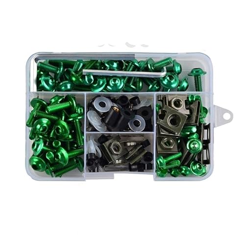 Muttern, Eisenwarenmuttern, CNC-Legierung M6 M5 Verkleidungsschrauben Kit Karosserieschrauben Mutter(Green n) von BgnEhRfL