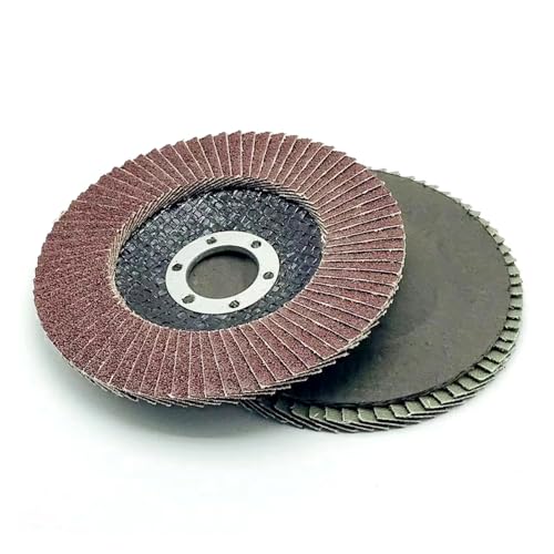 Schleifscheiben, Schnitzscheibe, Winkelschleifer Schleifen Fächerscheibe 60er Körnung Schleifscheiben Metall Kunststoff Rot Sand Kalzinierung(Red,5PCS) von BgnEhRfL