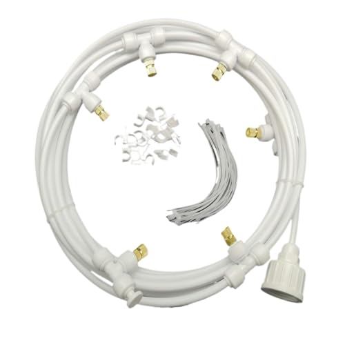 Sprühdüsen, Kühlsystem for Außennebel mit Messing-Nebeldüsen, Sprinklersystem zur Gartenbewässerung(15M(49.2ft)) von BgnEhRfL