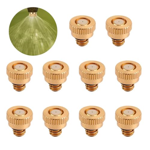 Sprühdüsen, Niederdruck-Nebeldüsen-Set for Kühlsysteme, Messing-Nebeldüsen(0.3mm) von BgnEhRfL