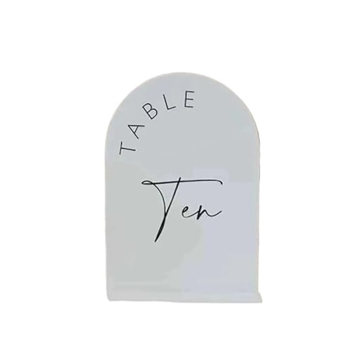 Tischnummer, Arch Wedding Signs 3D-Tischnummernschild mit Sockel(White,Tables 1-15) von BgnEhRfL