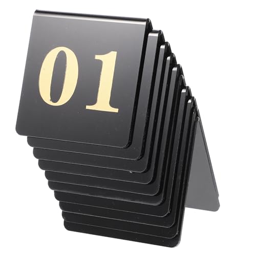 Tischnummer, Tischnummern Hochzeit Nummernschilder Halter Empfang Bankette Desktop Marker Ständer(1-10) von BgnEhRfL