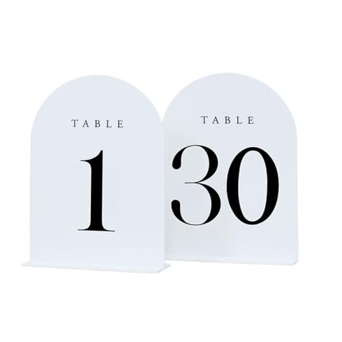 Tischnummer, Weißer Bogen mit Ständer, Tischnummern und Halter for Hochzeiten(Table 1-20) von BgnEhRfL