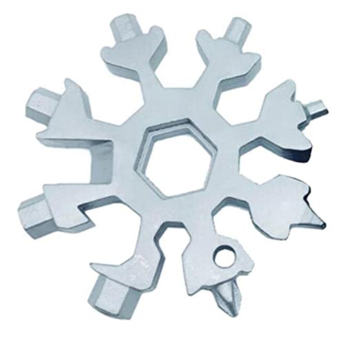 multi tool,Snowflake Multi Tool，Snowflake Multitool,Screwdriver Spanner,Snowflake Multitool Snow Keychain Tools Combination Stainless Steel Snow Shape Outdoor Portable Snowflake Multi-Tool Wrenches (C von BgnEhRfL