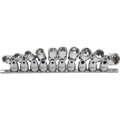 Kardangelenk-Einsatz-Satz Sechskant | Antrieb Innenvierkant 10 mm (3/8") | SW 10 - 19 mm | 10-tlg. von Bgs