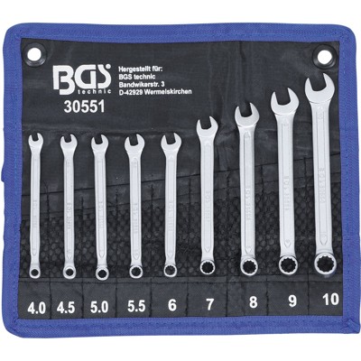Maul-Ringschlüssel-Satz SW 4 - 10mm 9-teilig von Bgs
