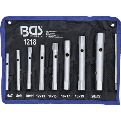 Rohrsteckschlüssel-Satz SW 6 x 7 - 20 x 22mm 9-teilig von Bgs