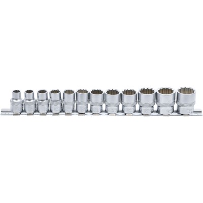 Steckschlüssel-Einsatz-Satz, Zwölfkant | Antrieb Innenvierkant 10 mm (3/8") | SW 8 - 19 mm | 12-tlg. von Bgs
