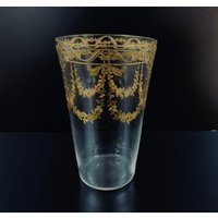 Vintage Glas Mit Gold Handmalerei von Bharatkakhazana