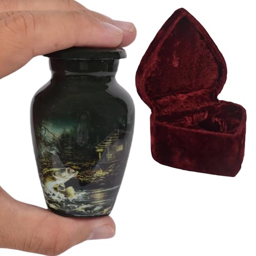 Angelurnen für menschliche Asche, Erwachsene, Männer, Frauen, Barsch, Fisch, Einäscherung, Andenken, kleine Mini-Urnen für Männer, Vater, Asche, handgefertigte Gedenkurne für Menschen, Haustiere Angelurnen für menschliche Asche, Erwachsene, Männer, Frauen, Barsch, Fisch, Einäscherung, Andenken, kleine Mini-Urnen für Männer, Vater, Asche, handgefertigte Gedenkurne für Menschen, Haustiere von Bhartiya Handicrafts