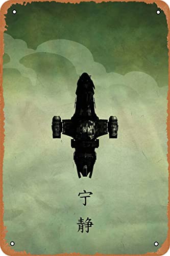Bheuriza Firefly Serenity Poster Vintage Retro Metallschild, Wanddekoration Schild für Zuhause, Bar, Café, Geschenk, 20,3 x 30,5 cm von Bheuriza