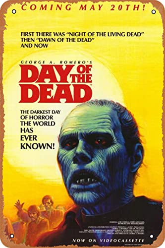 Bheuriza Horror-Filmposter "Day of the Dead", Metallschild, Vintage-Blechschilder, Hausbar, Wandkunst, Dekoration, 20,3 x 30,5 cm von Bheuriza
