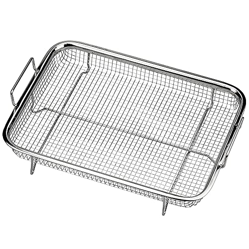 BBQ Grillkorb,Edelstahl Grillkorb Mit Griff,Backform Set Korb,Crisper Korb,Mesh Grillkorb,Kupfer Frittierkorb Backblech,Grillgitter BBQ Backkorb,Zum Backen Von Keksen Und Kuchen,Grillen Und Kühlen von Bhina