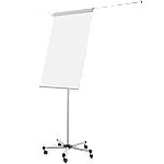 Bi-Office Freihstehendes Magnetisches Flipchart Mobile Pro Höhenverstellbar EA4806136 70 x 100cm Mit 5 Rollen und Stiftablage Weiß von Bi-Office