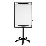 Bi-Office Mobile Magnetischer Design Flipchart EA48061823 B1 Blanko Magnetisch Mit 5 Rollen und Stiftablage Weiß, Schwarz von Bi-Office