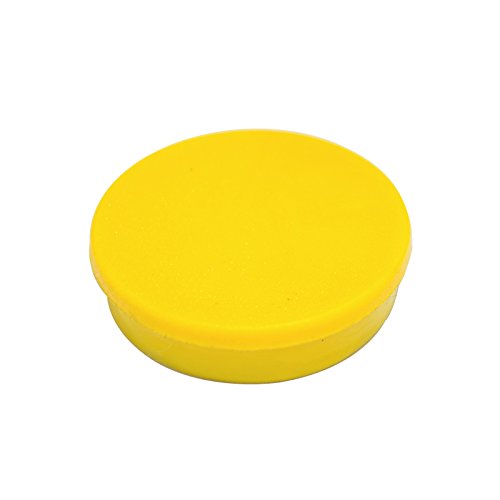 Bi-Silque Magnet, rund, 30 mm, 10 Stück 30 mm gelb von Bi-Office