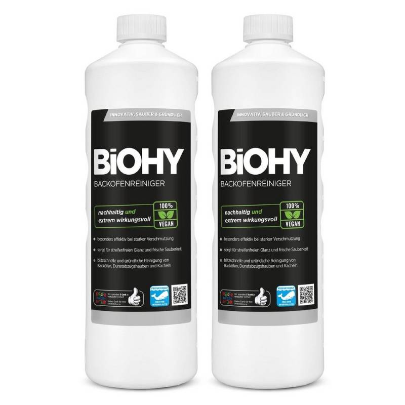 BiOHY Backofenreiniger 2er Pack (2 x 1 Liter Flasche) Vollwaschmittel (2-St) von BiOHY