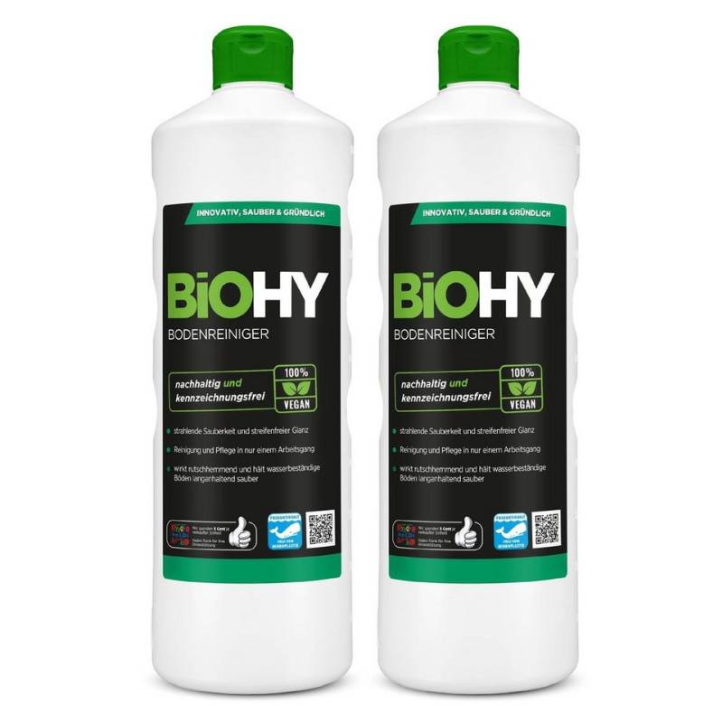 BiOHY Bodenreiniger 2er Pack (2 x 1 Liter Flasche) Fussbodenreiniger (2-St) von BiOHY