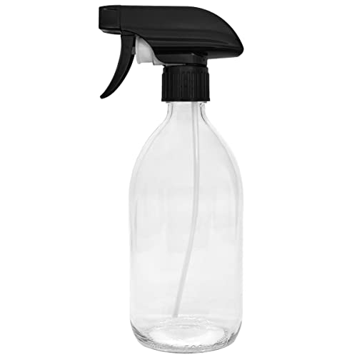 BIOHY Glas Sprühflasche (Einzeln) | Zerstäuber mit verstellbarem Sprühkopf | Nachfüllbare Spray Bottle | Klein & handlich | Perfekt für Reinigungsmittel, Öle & Pflanzen | Haushalt & Garten von BIOHY