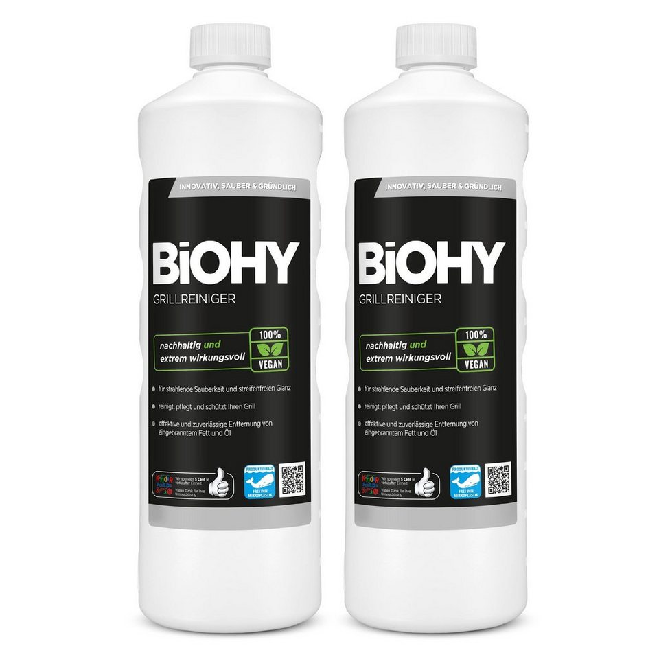 BiOHY Grillreiniger 2er Pack (2 x 1 Liter Flasche) Allzweckreiniger (2-St) von BiOHY