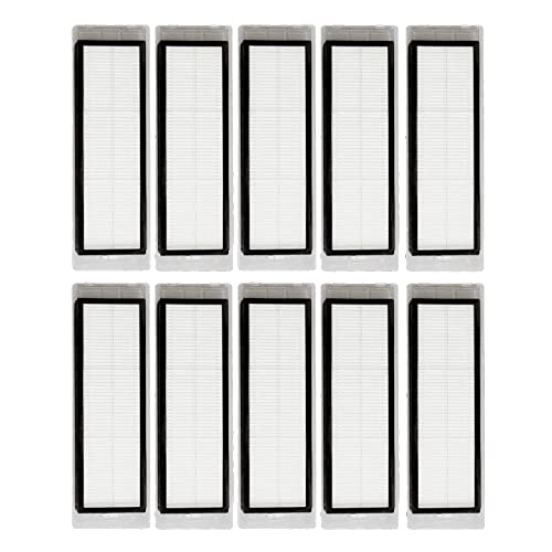 BiOHY Hepa Filter kompatibel mit Roborock S5 & S6 Serie (10er-Set) | Für S5, S50, S51, S55, S5 Max, S6 Pure & S6 MaxV | Wischroboter Zubehör | Filter für Staub, Pollen, Milben & Tierhaare von BIOHY