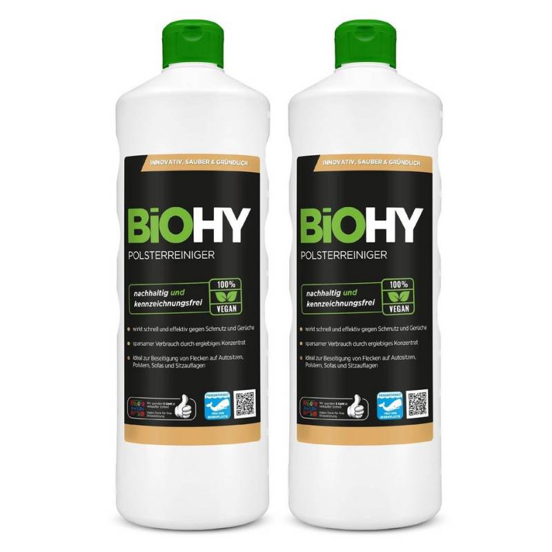 BiOHY Polsterreiniger 2er Pack (2 x 1 Liter Flasche) Polsterreiniger (2-St) von BiOHY