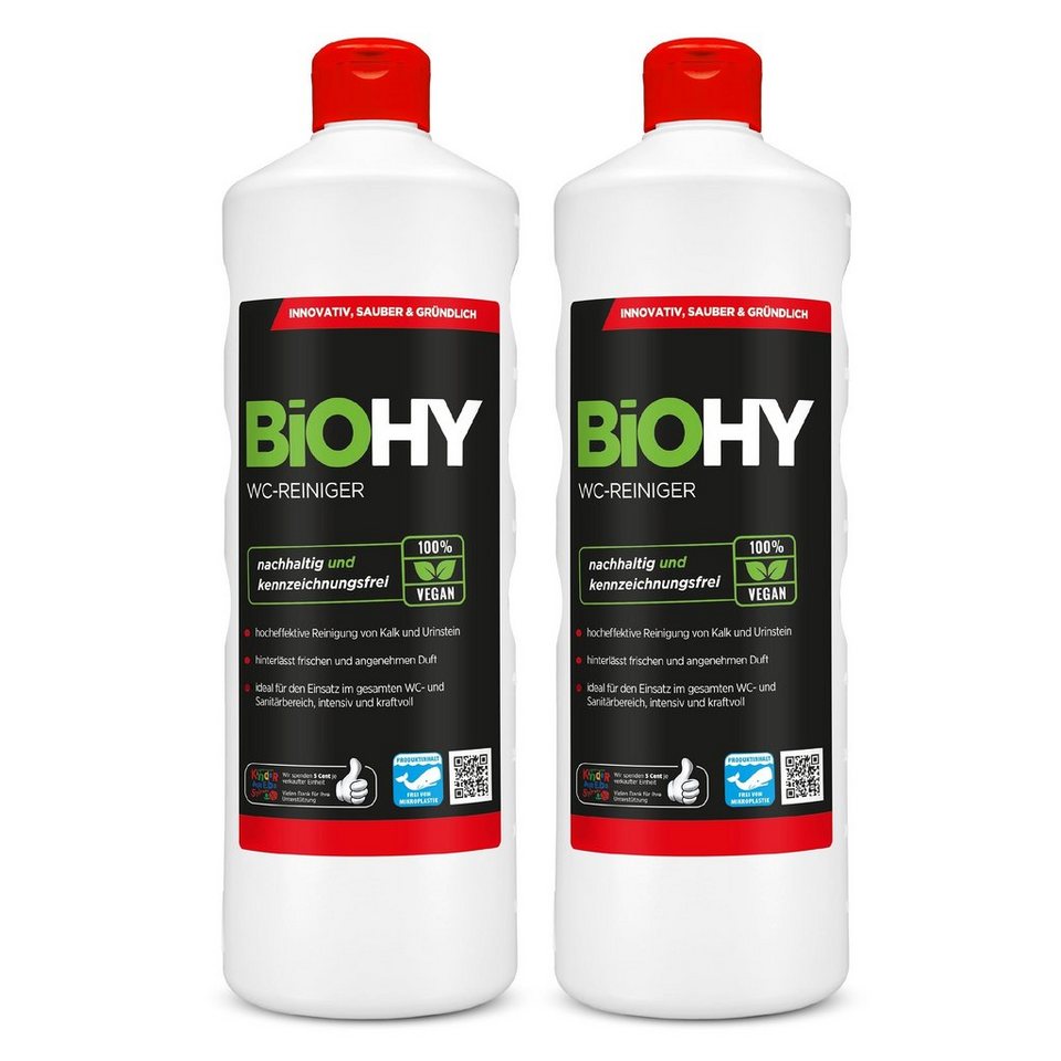 BiOHY WC-Reiniger 2er Pack (2 x 1 Liter Flasche) WC-Reiniger (2-St) von BiOHY