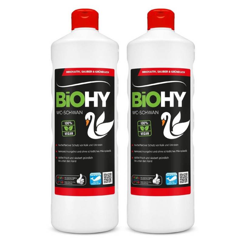 BiOHY WC-Schwan 2er Pack (2 x 1 Liter Flasche) WC-Reiniger (2-St) von BiOHY