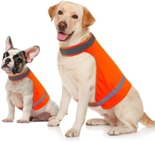 2 Stück Sicherheits-Hundeweste Jagdweste für Hunde - Blaze Orange Hält Hunde bei Allen Outdoor-Aktivitäten Sichtbar, Reflektierende Weste für nächtliche Spaziergänge, Jagd, Dog Hunting Vest - M 2 Stück Sicherheits-Hundeweste Jagdweste für Hunde - Blaze Orange Hält Hunde bei Allen Outdoor-Aktivitäten Sichtbar, Reflektierende Weste für nächtliche Spaziergänge, Jagd, Dog Hunting Vest - M von BiPawTi