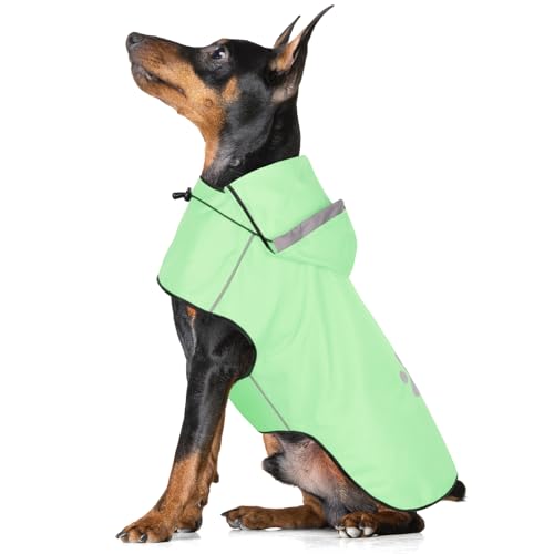 BiPawTi Verstellbar Regenmantel Hund Klein, Hunde-Regenjacke mit Klettverschluss - Ultraleicht & Wasserdicht Hunderegenmantel mit Reflektierenden Kapuze für Trockene, Sichere Gassigänge (S | Mint) BiPawTi Verstellbar Regenmantel Hund Klein, Hunde-Regenjacke mit Klettverschluss - Ultraleicht & Wasserdicht Hunderegenmantel mit Reflektierenden Kapuze für Trockene, Sichere Gassigänge (S | Mint) von BiPawTi