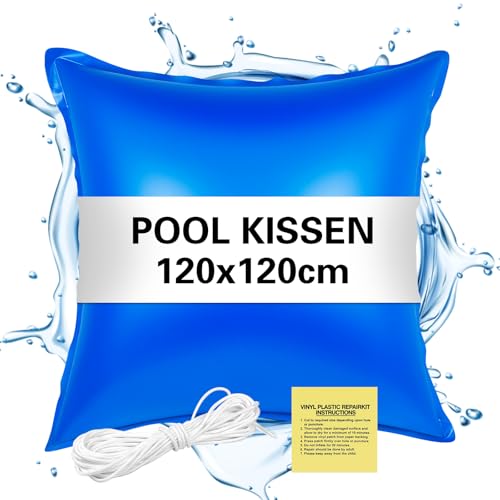 120x120cm Luftkissen Poolkissen Winter, Pool Luftkissen zur Poolabdeckung PVC Verstärktes Material 0.4mm Ultradickes Poolpolster Pool Winterkissen Luftpolster, Luftkissen Pool Kissen Überwinterung XXL von BiPawTi
