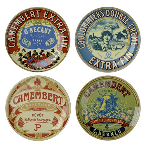 BIA Classic Camembert Canapé-Teller, Porzellan, Mehrfarbig, 12cm - Set of 4, 4 von BIA Cordon Bleu