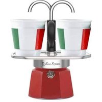 0 Bialetti Mini Express - Espressokocher-Set - rot + 2 Becher in Italia-Design von Bialetti