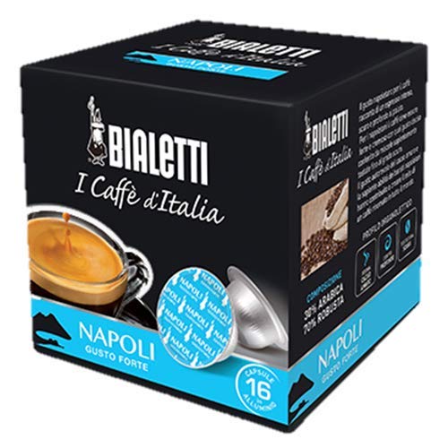 256 Kapseln Aluminium Bialetti Mokespresso I Caffe' D'Italia Napoli von Bialetti