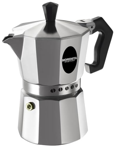 Aeternum 5973 Morenita Espressokocher aus Aluminium für 6 Tasse, Silber von Bialetti