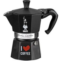 BIALETTI Moka Lovers Espressokocher schwarz, 3 Tassen von Bialetti